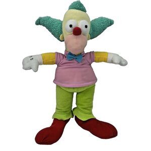 The Simpsons Krusty The Clown Plush Stuffed Toy 12" Universal Studios